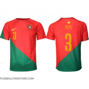 Portugal Pepe #3 Replik Heimtrikot WM 2022 Kurzarm